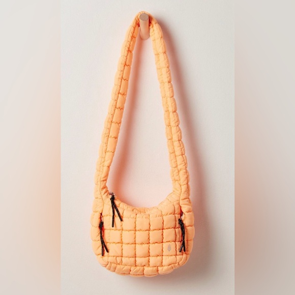free people movement Handbags - Free People Movement ~ Quilted Baby Carryall Sling Bag ~ Neon Clementine ~ NWT